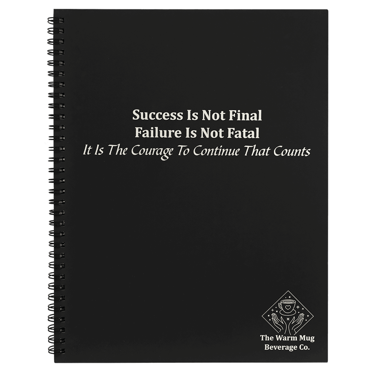 Notebook - Black Engravable Spiral Bound Available in Two Sizes - Notebook - Custom Crafting Alliance, LLC