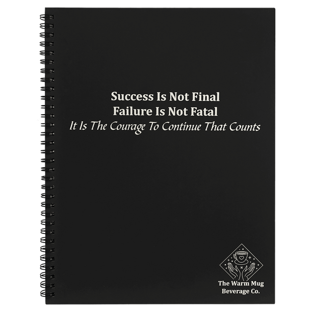 Notebook - Black Engravable Spiral Bound Available in Two Sizes - Notebook - Custom Crafting Alliance, LLC