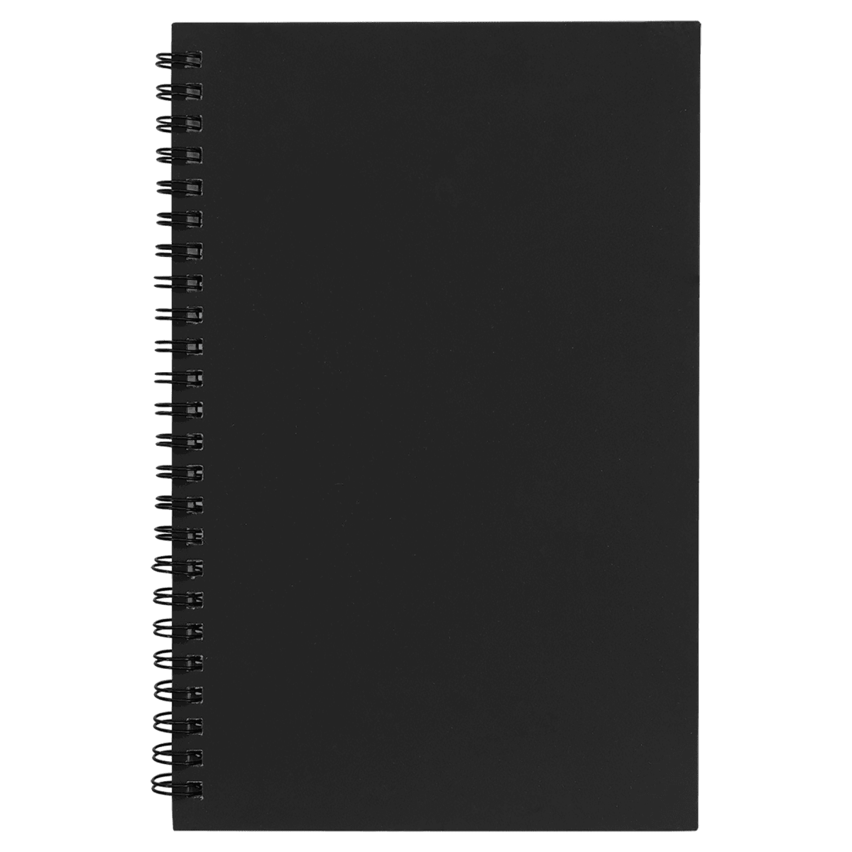 Notebook - Black Engravable Spiral Bound Available in Two Sizes - Notebook - Custom Crafting Alliance, LLC