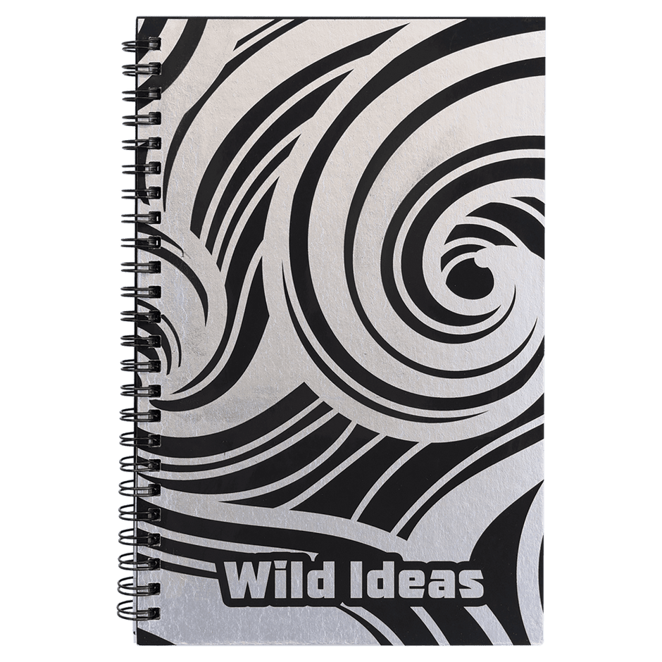 Notebook - Black Engravable Spiral Bound Available in Two Sizes - Notebook - Custom Crafting Alliance, LLC
