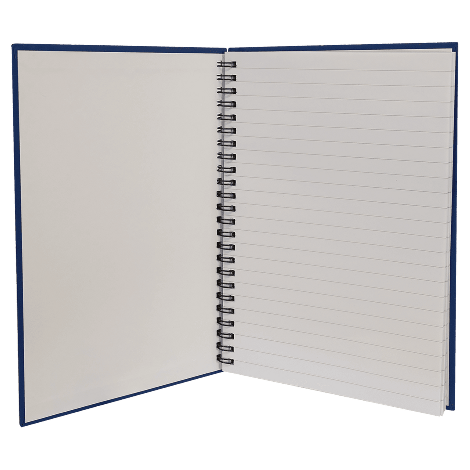 Notebook - Black Engravable Spiral Bound Available in Two Sizes - Notebook - Custom Crafting Alliance, LLC
