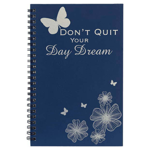 Notebook - Blue Engravable Spiral Bound Available in Two Sizes - Custom Crafting Alliance, LLC