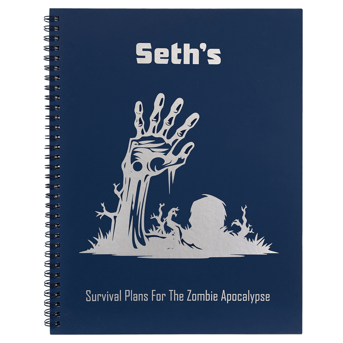 Notebook - Blue Engravable Spiral Bound Available in Two Sizes - Notebook - Custom Crafting Alliance, LLC