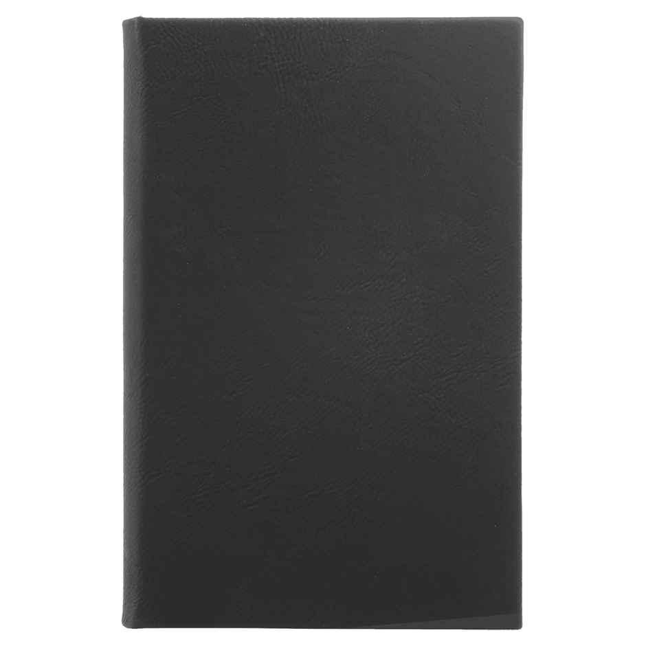 Notebook - Engravable Leatherette Bound With Ribbon Bookmark 5 3/8