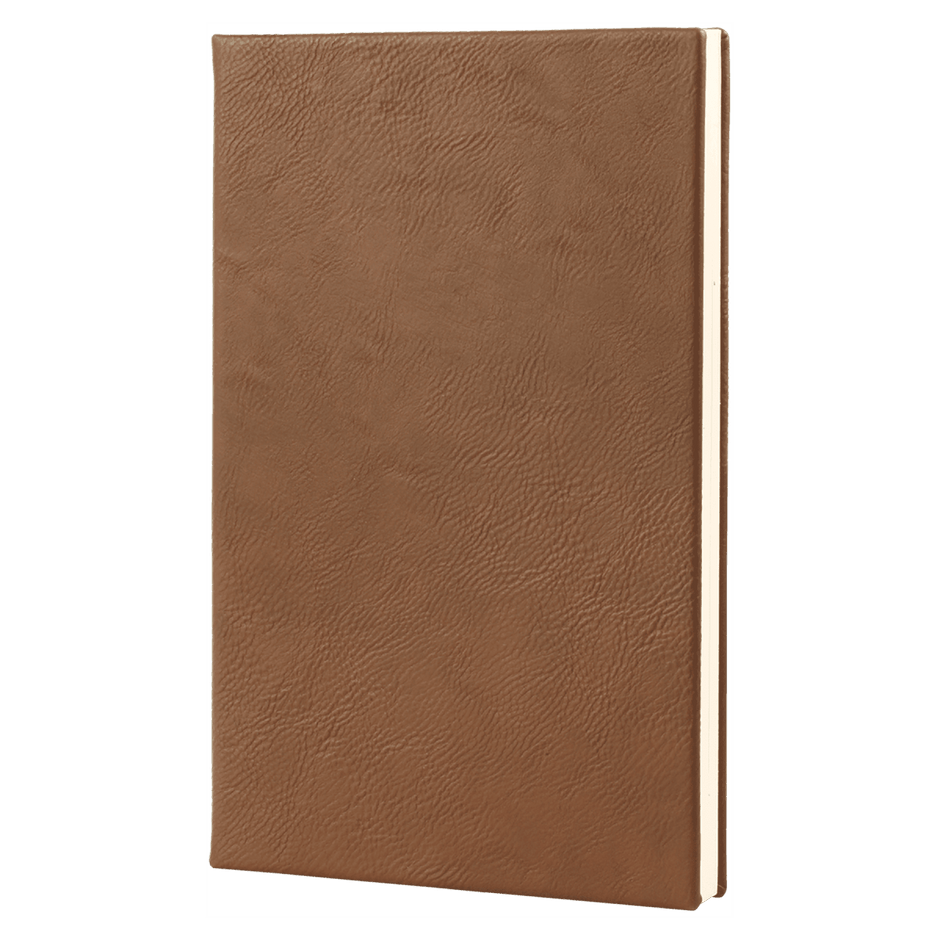 Notebook - Engravable Leatherette Bound With Ribbon Bookmark 5 3/8