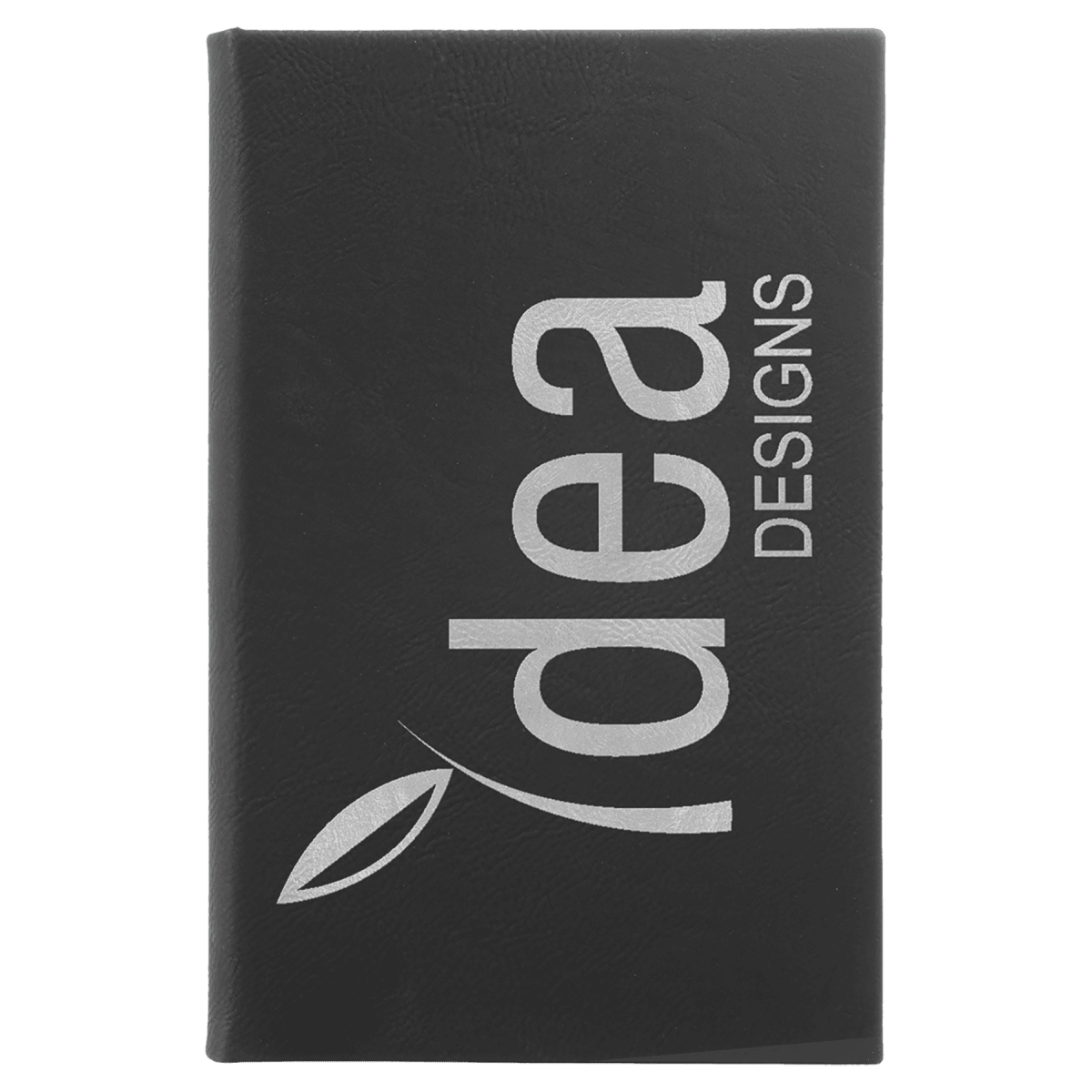 Notebook - Engravable Leatherette Bound With Ribbon Bookmark 5 3/8