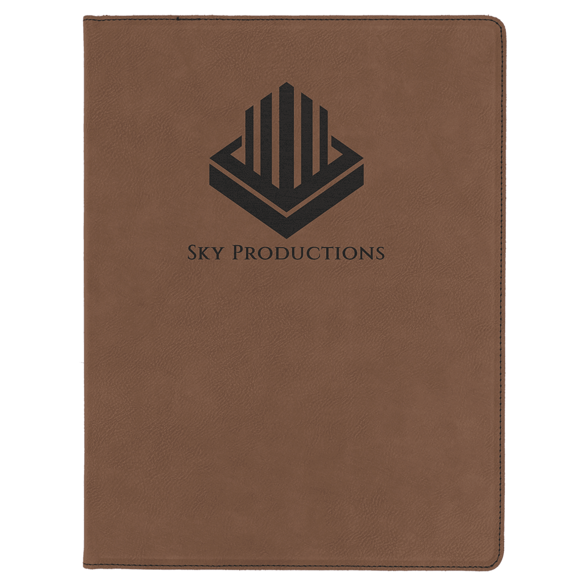 Notebook - Engravable Leatherette Bound With Ribbon Bookmark 5 3/8