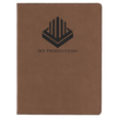 Notebook - Engravable Leatherette Bound With Ribbon Bookmark 5 3/8