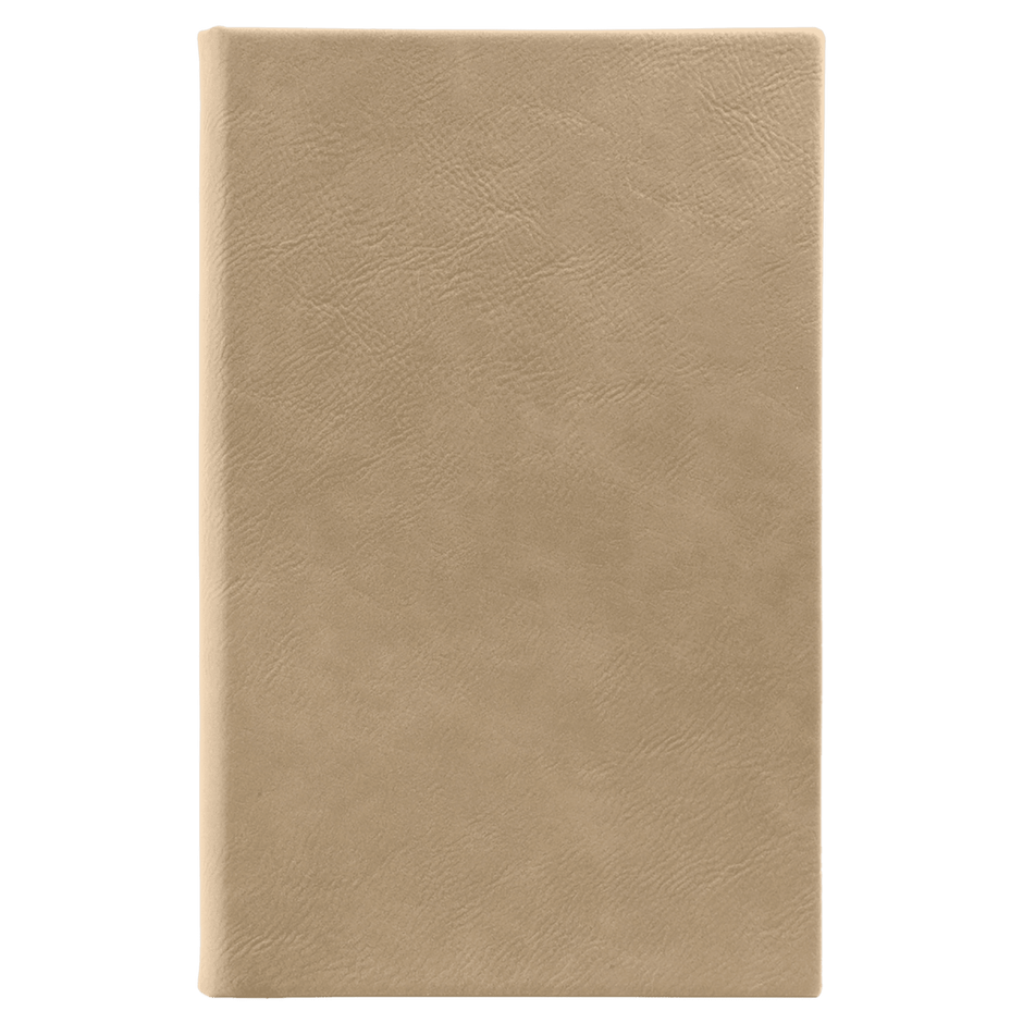 Notebook - Engravable Leatherette Bound With Ribbon Bookmark 5 3/8