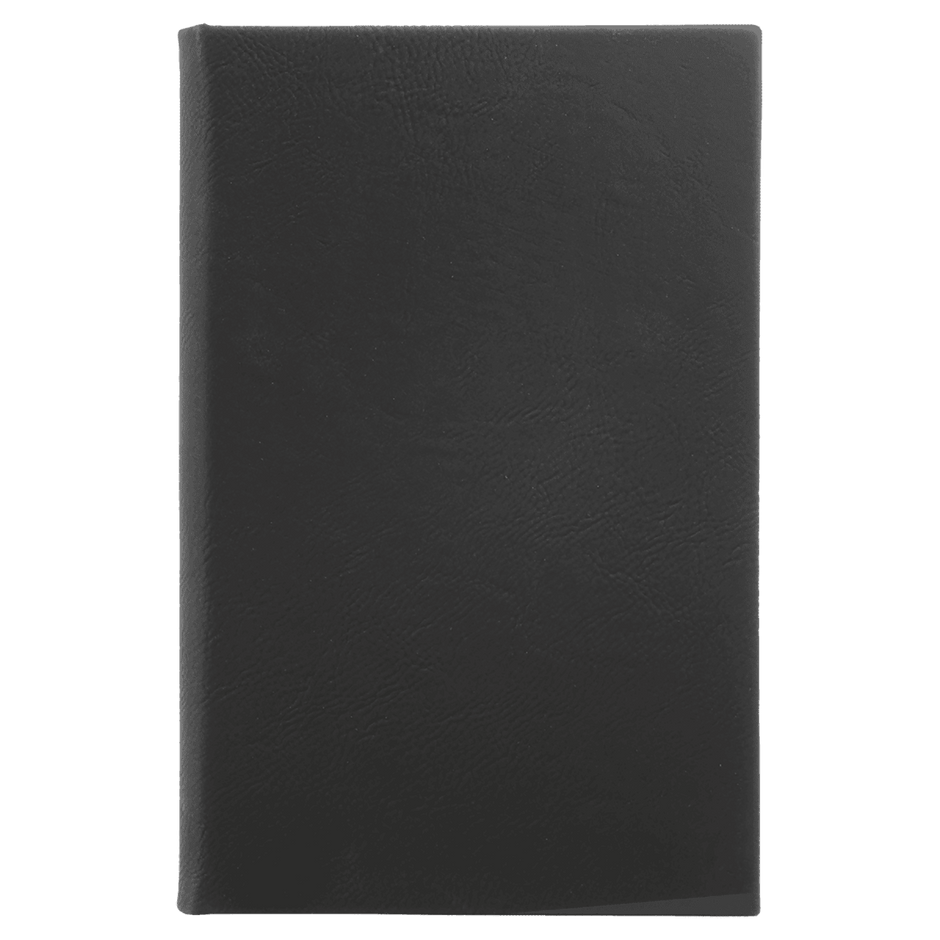 Notebook - Engravable Leatherette Bound With Ribbon Bookmark 5 3/8