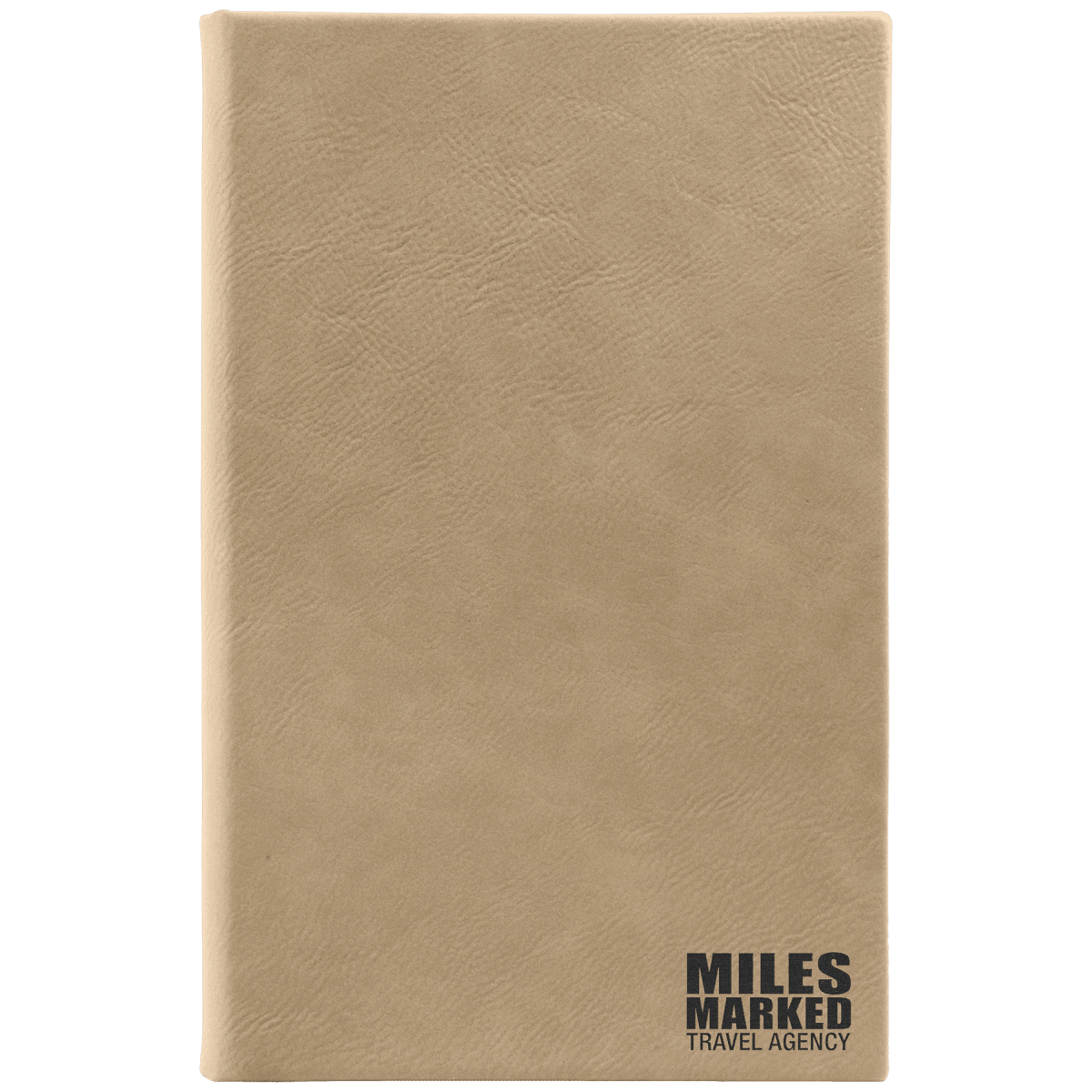 Notebook - Engravable Leatherette Bound With Ribbon Bookmark 5 3/8