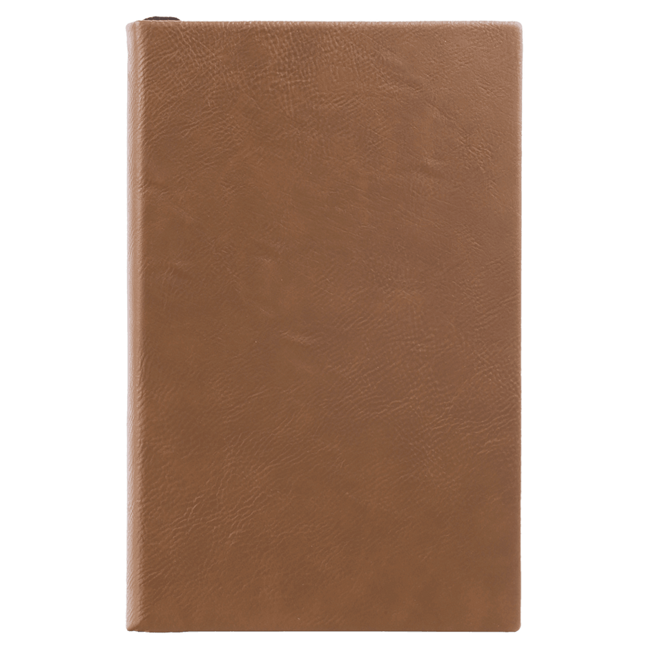 Notebook - Engravable Leatherette Bound With Ribbon Bookmark 5 3/8