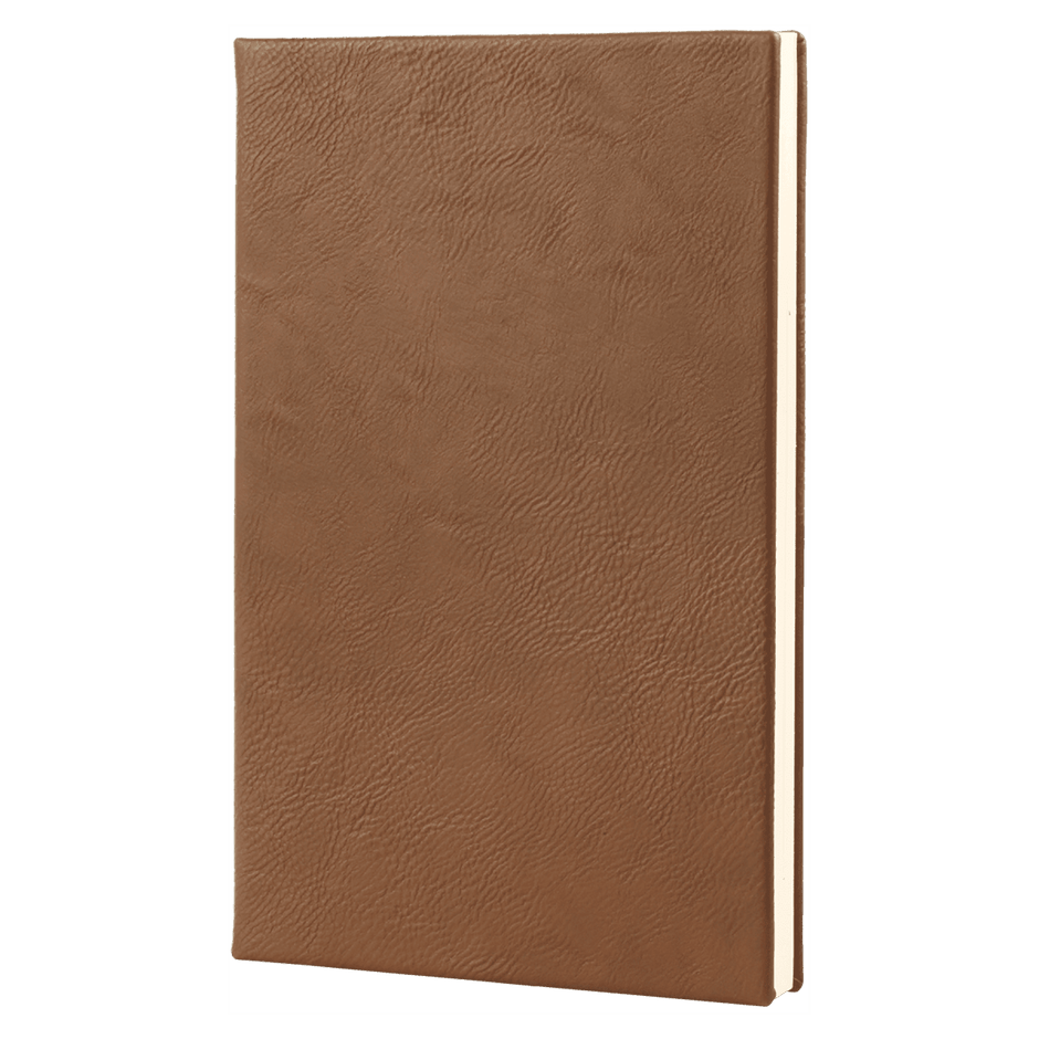 Notebook - Engravable Leatherette Bound With Ribbon Bookmark 5 3/8