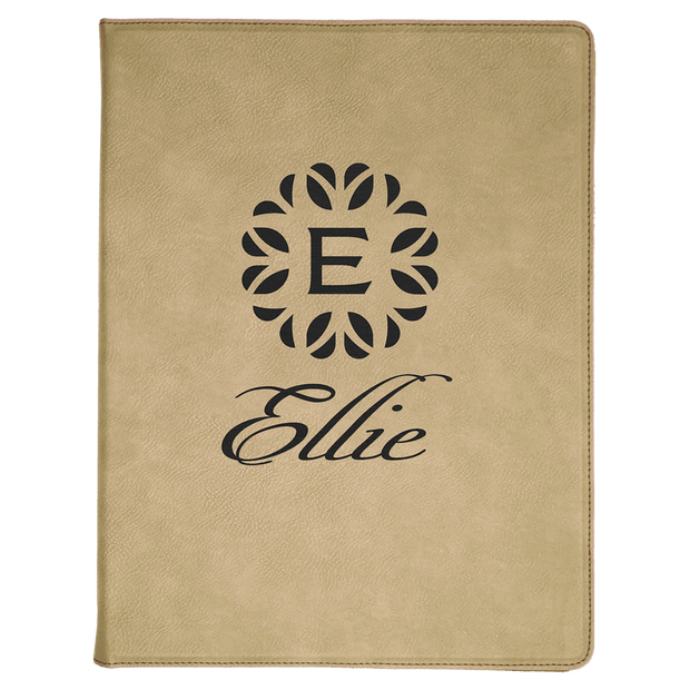 Notebook - Engravable Leatherette Portfolio with Lined Pad 9 1/2" x 12" - 2 Colors - Custom Crafting Alliance, LLC