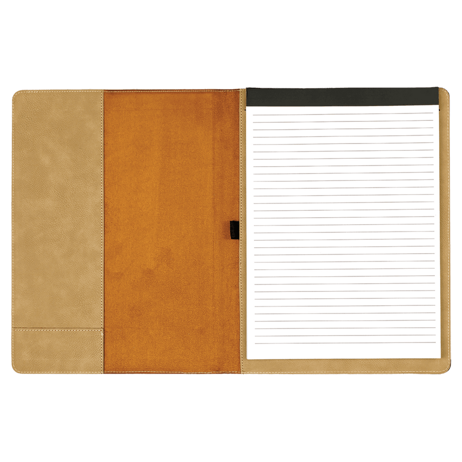 Notebook - Engravable Leatherette Portfolio with Lined Pad 9 1/2