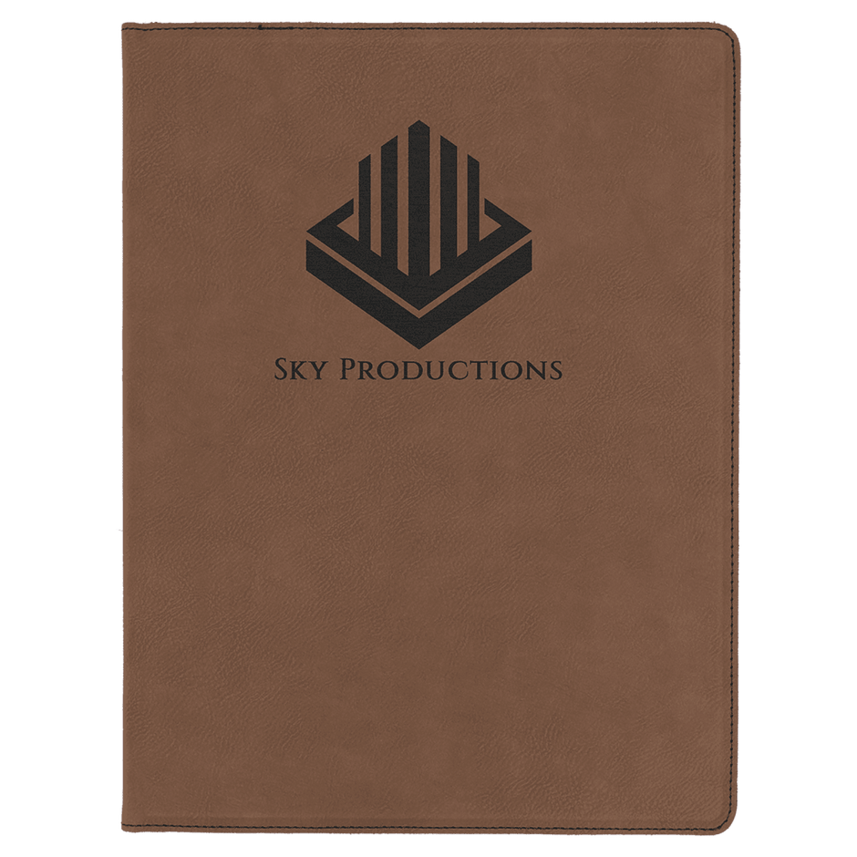 Notebook - Engravable Leatherette Portfolio with Lined Pad 9 1/2 x 12 inches - 2 Colors - Notebook - Custom Crafting Alliance, LLC