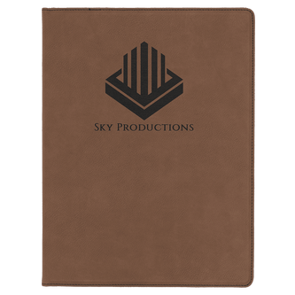 Notebook - Engravable Leatherette Portfolio with Lined Pad 9 1/2 x 12 inches - 2 Colors - Notebook - Custom Crafting Alliance, LLC