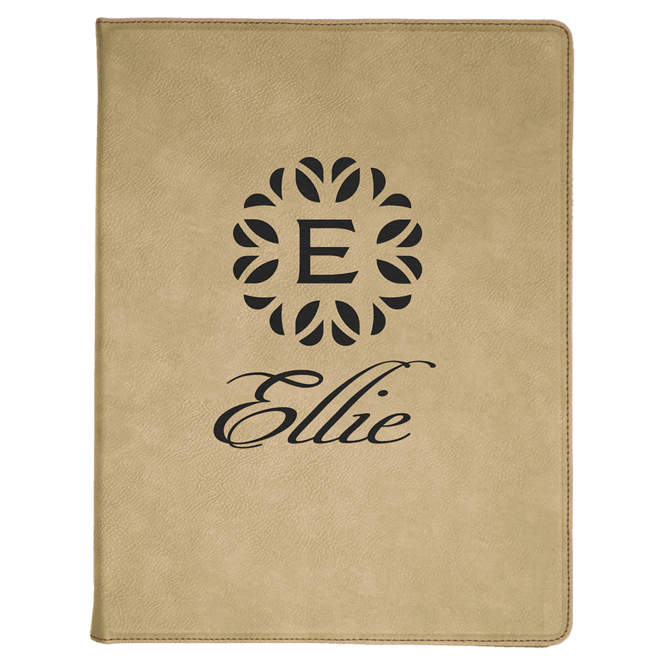Notebook - Engravable Leatherette Portfolio with Lined Pad 9 1/2 x 12 inches - 2 Colors - Notebook - Custom Crafting Alliance, LLC