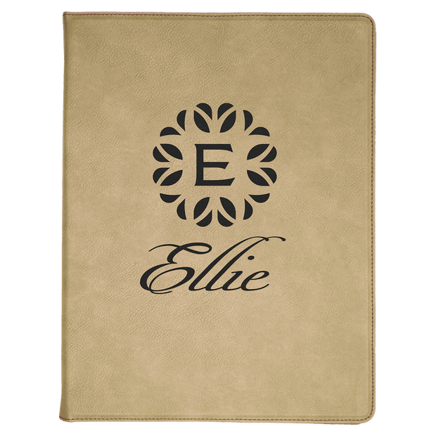 Notebook - Engravable Leatherette Portfolio with Lined Pad 9 1/2 x 12 inches - 2 Colors - Notebook - Custom Crafting Alliance, LLC