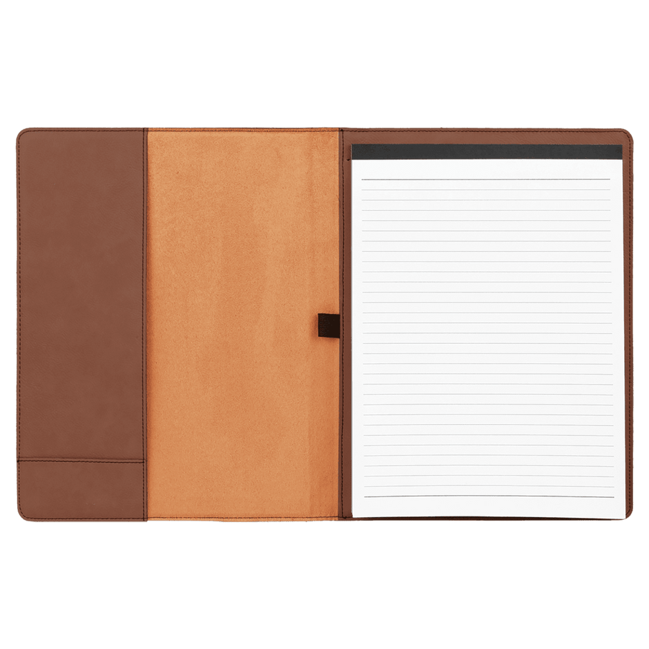Notebook - Engravable Leatherette Portfolio with Lined Pad 9 1/2 x 12 inches - 2 Colors - Notebook - Custom Crafting Alliance, LLC
