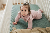 Organic Bamboo Blend Crib Sheet in Beanstalk - Crib Sheet - Custom Crafting Alliance, LLC