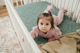 Organic Bamboo Blend Crib Sheet in Beanstalk - Crib Sheet - Custom Crafting Alliance, LLC