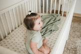 Organic Bamboo Blend Crib Sheet in Buzzy Bees - Crib Sheet - Custom Crafting Alliance, LLC