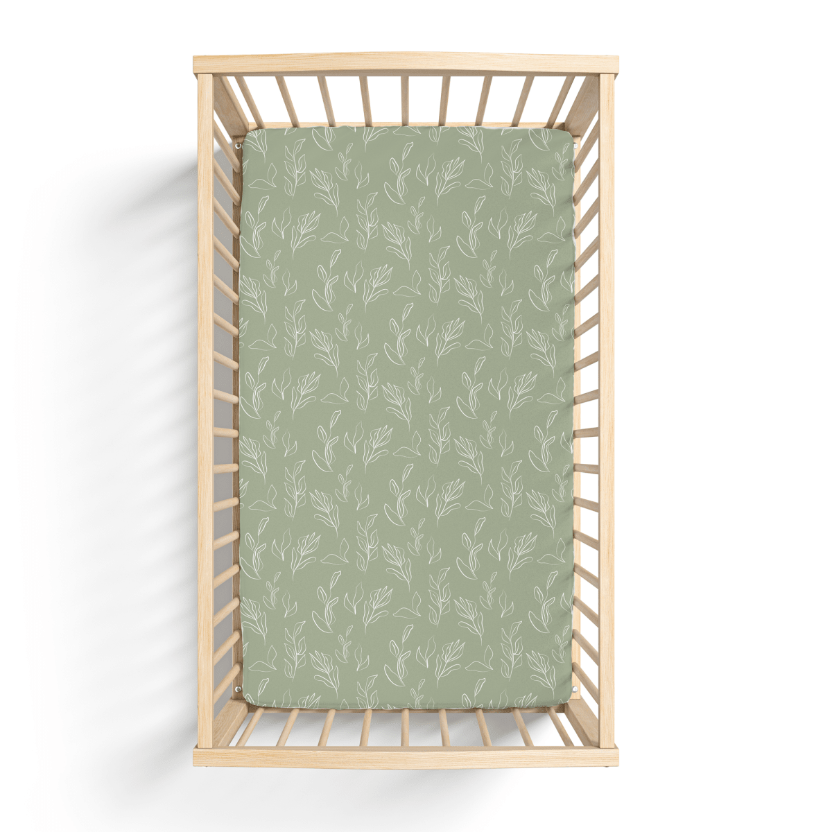 Organic Bamboo Cotton Blend Crib Sheet in Natural Oasis Willow - Crib Sheet - Custom Crafting Alliance, LLC