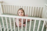 Organic Bamboo Cotton Blend Crib Sheet in Natural Oasis Willow - Crib Sheet - Custom Crafting Alliance, LLC