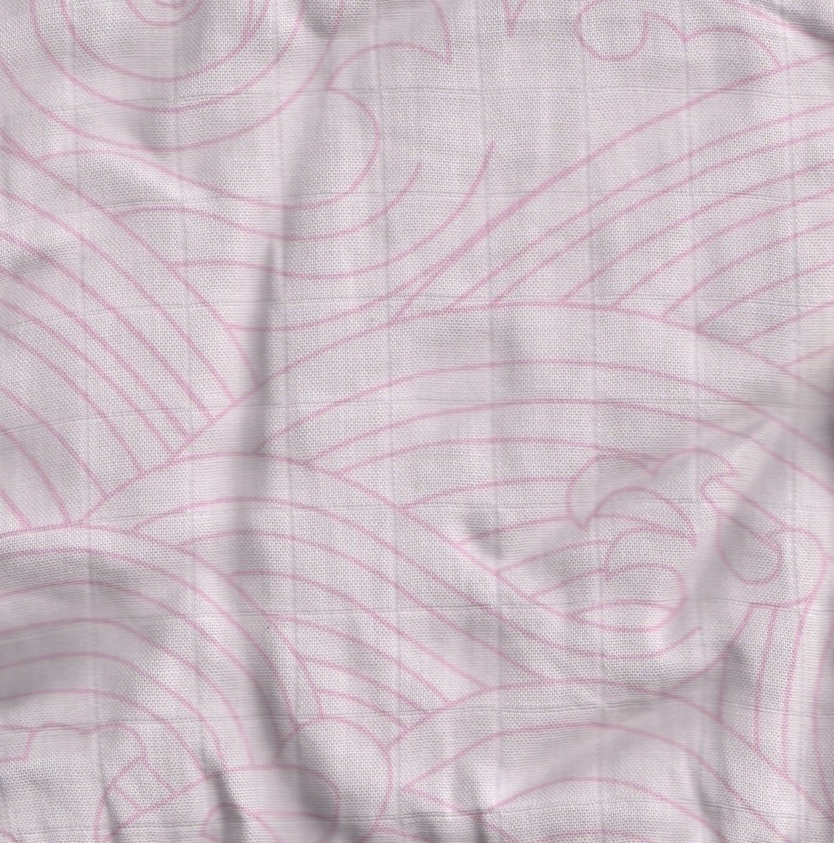 Organic Bamboo Cotton Blend Standard Crib Sheet in Pink Crashing Sea Waves - Crib Sheet - Custom Crafting Alliance, LLC