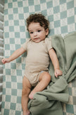 Organic Bamboo Cotton Muslin Crib Sheet in Checkered Bears - Crib Sheet - Custom Crafting Alliance, LLC