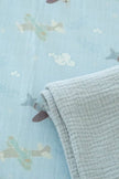 Organic Bamboo Cotton Muslin Crib Sheet in Dreamy Planes - Crib Sheet - Custom Crafting Alliance, LLC