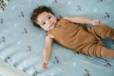 Organic Bamboo Cotton Muslin Crib Sheet in Dreamy Planes - Crib Sheet - Custom Crafting Alliance, LLC