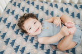 Organic Bamboo Cotton Muslin Crib Sheet in Rustic Retreat - Crib Sheet - Custom Crafting Alliance, LLC