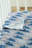 Organic Bamboo Cotton Muslin Crib Sheet in Rustic Retreat - Crib Sheet - Custom Crafting Alliance, LLC