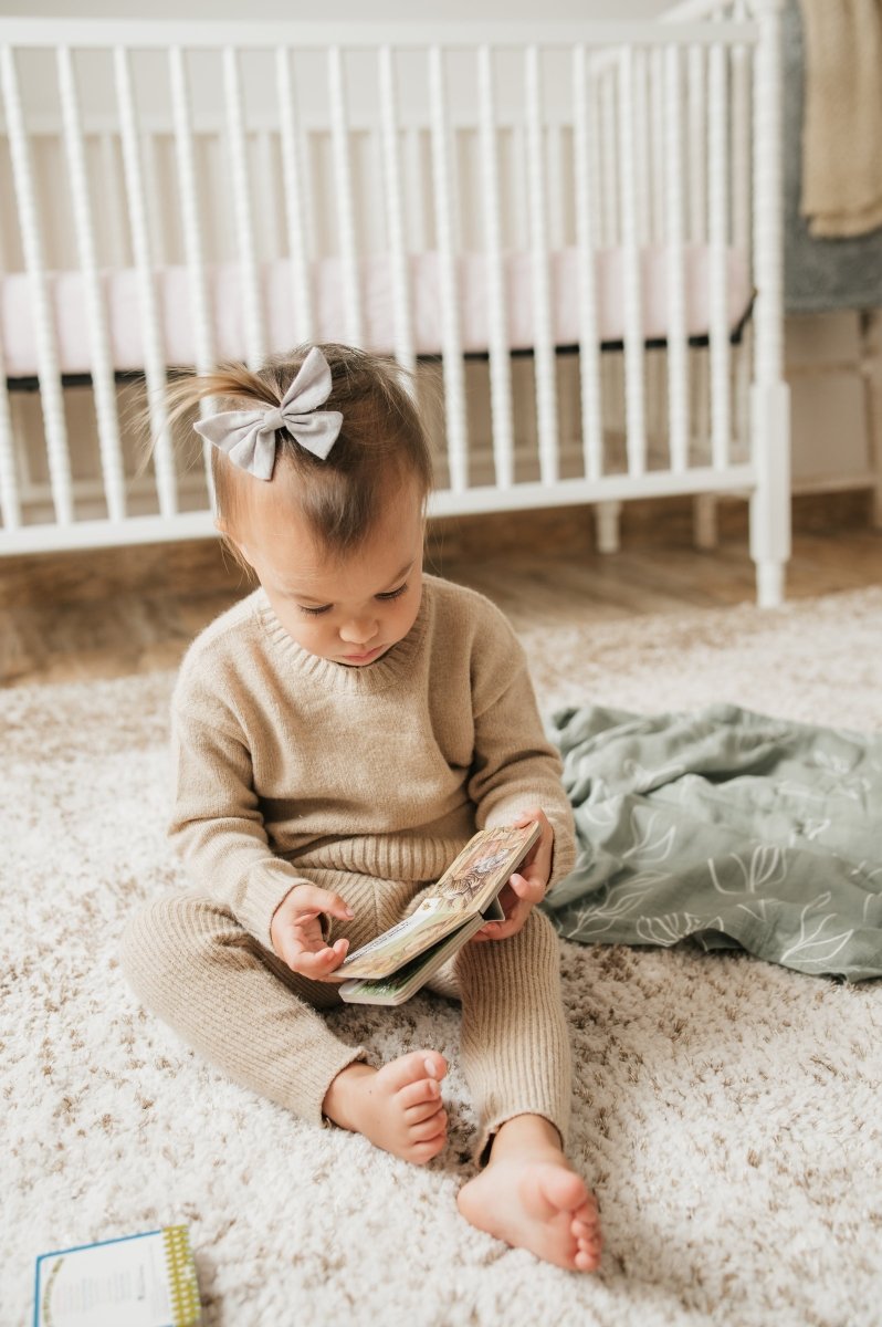 Organic Bamboo Cotton Muslin Swaddle Blanket in Natural Oasis Willow - Baby & Toddler Blankets - Custom Crafting Alliance, LLC