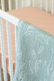 Organic Bamboo Cotton Muslin Swaddle Blanket in Natural Oasis Willow - Baby & Toddler Blankets - Custom Crafting Alliance, LLC