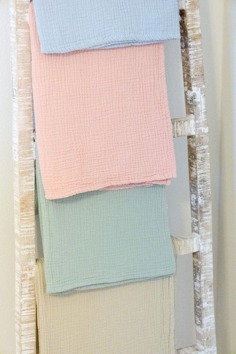 Organic Cotton Gauze Muslin Swaddle Blanket - Baby & Toddler Blankets - Custom Crafting Alliance, LLC