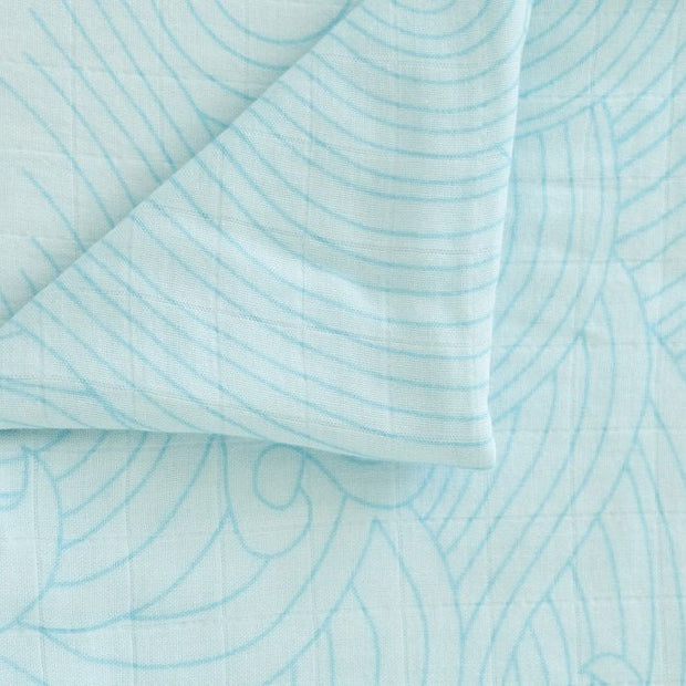 Organic Crashing Sea Waves Bamboo Cotton Blend Crib Sheet - Crib Sheet - Custom Crafting Alliance, LLC