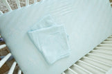 Organic Crashing Sea Waves Bamboo Cotton Blend Crib Sheet - Crib Sheet - Custom Crafting Alliance, LLC