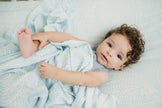 Organic Crashing Sea Waves Bamboo Cotton Blend Crib Sheet - Crib Sheet - Custom Crafting Alliance, LLC