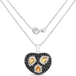 3.19 Carat Genuine Citrine and Black Spinel .925 Sterling Silver Pendant