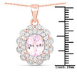 4.26 Carat Genuine Kunzite and White Topaz .925 Sterling Silver Pendant