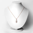 0.52 Carat Genuine Morganite and White Topaz .925 Sterling Silver Pendant