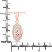 0.52 Carat Genuine Morganite and White Topaz .925 Sterling Silver Pendant