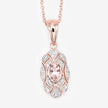 0.52 Carat Genuine Morganite and White Topaz .925 Sterling Silver Pendant