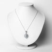1.89 Carat Genuine Aquamarine and White Topaz .925 Sterling Silver Pendant