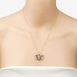 1.75 Carat Genuine Tanzanite and White Zircon .925 Sterling Silver Pendant