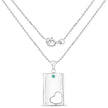 0.03 Carat Genuine Emerald .925 Sterling Silver Pendant