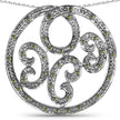 0.22 Carat Genuine Green Diamond .925 Sterling Silver Pendant